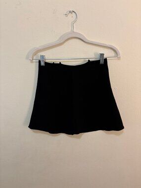 Guizio black flared mini skirt XS